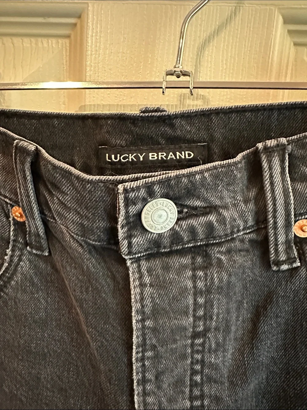 High-Rise Mom Jean Black Distressed Women's Jeans 2/26A by Lucky Brand